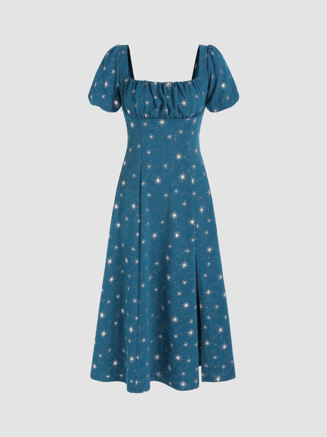  Stern Rückenbindung Midikleid