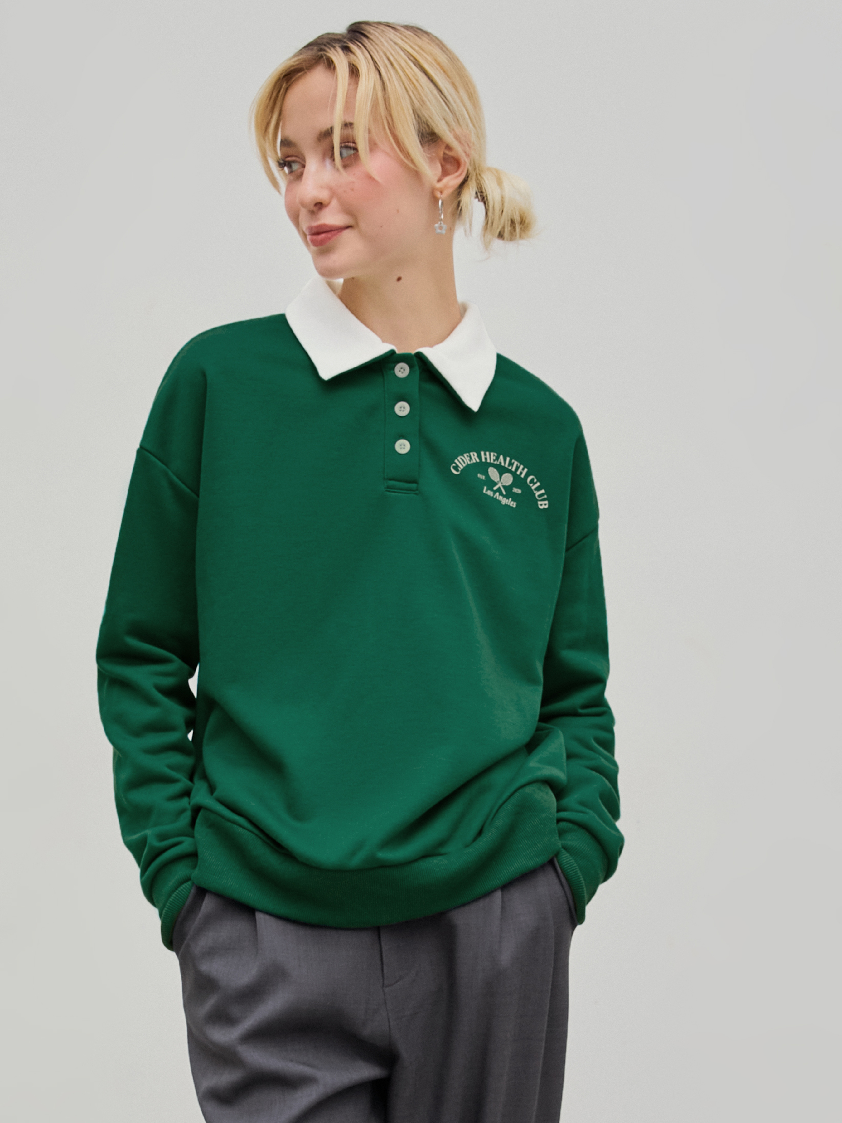 Polo shirt with discount sweatshirt