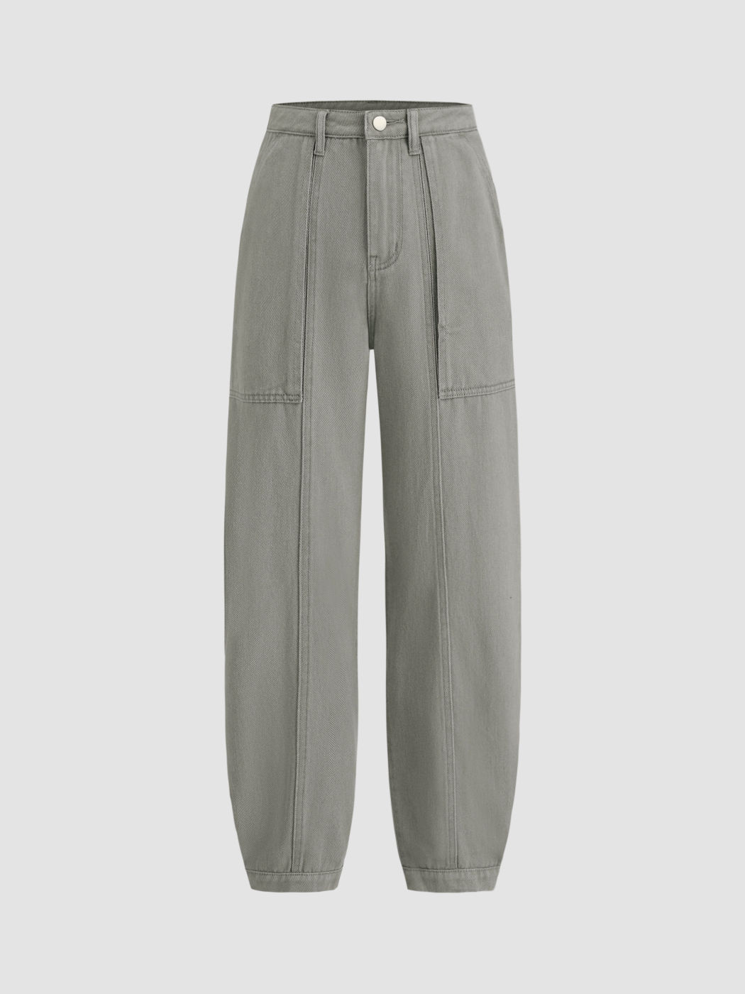  Mittlere Taille Solid Tasche Verjüngte Jeans