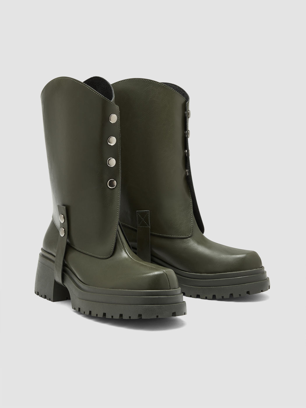  Leder Chelsea Stiefel mit abnehmbarem Schaft