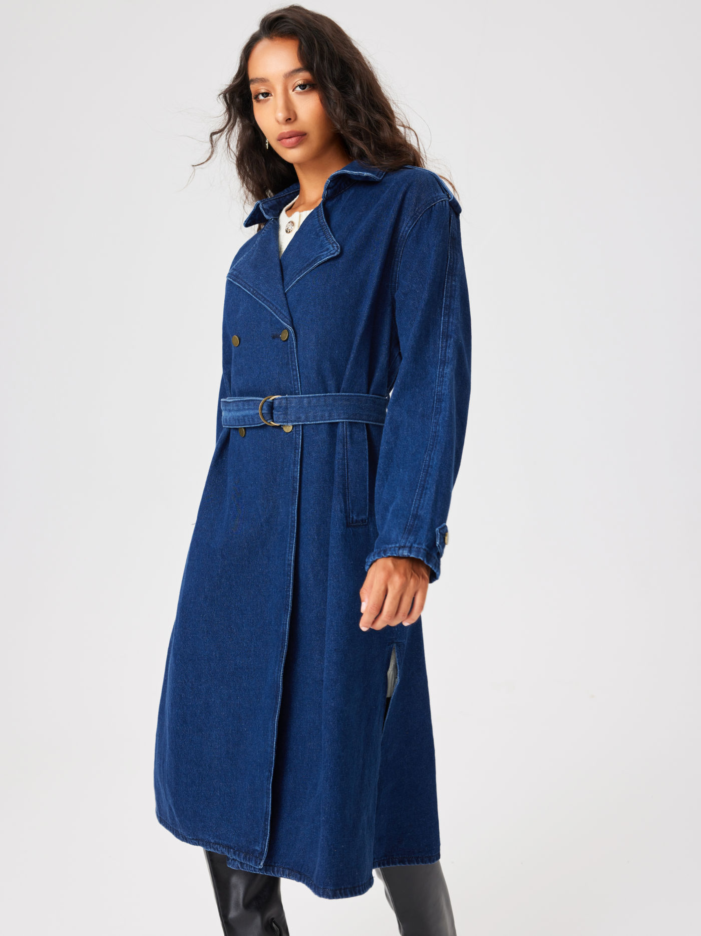 Statement Maker Denim Trench Coat