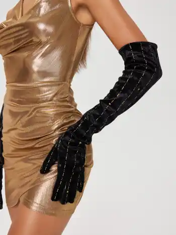 Star Pattern Long Gloves