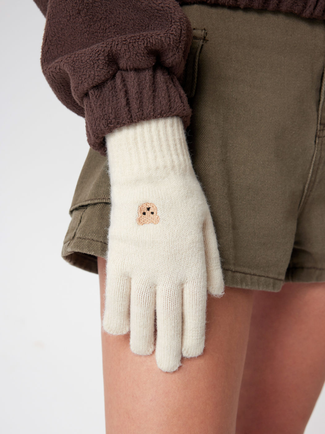Bear Decor Touchscreen Gloves