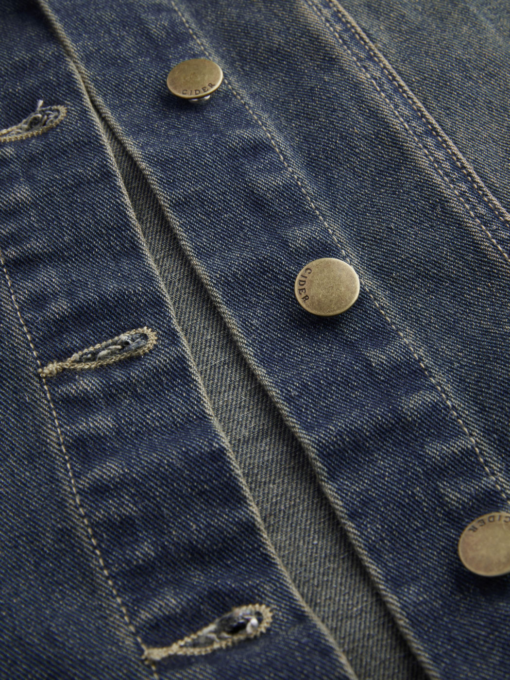  Kragen Solid Tasche Jeansjacke
