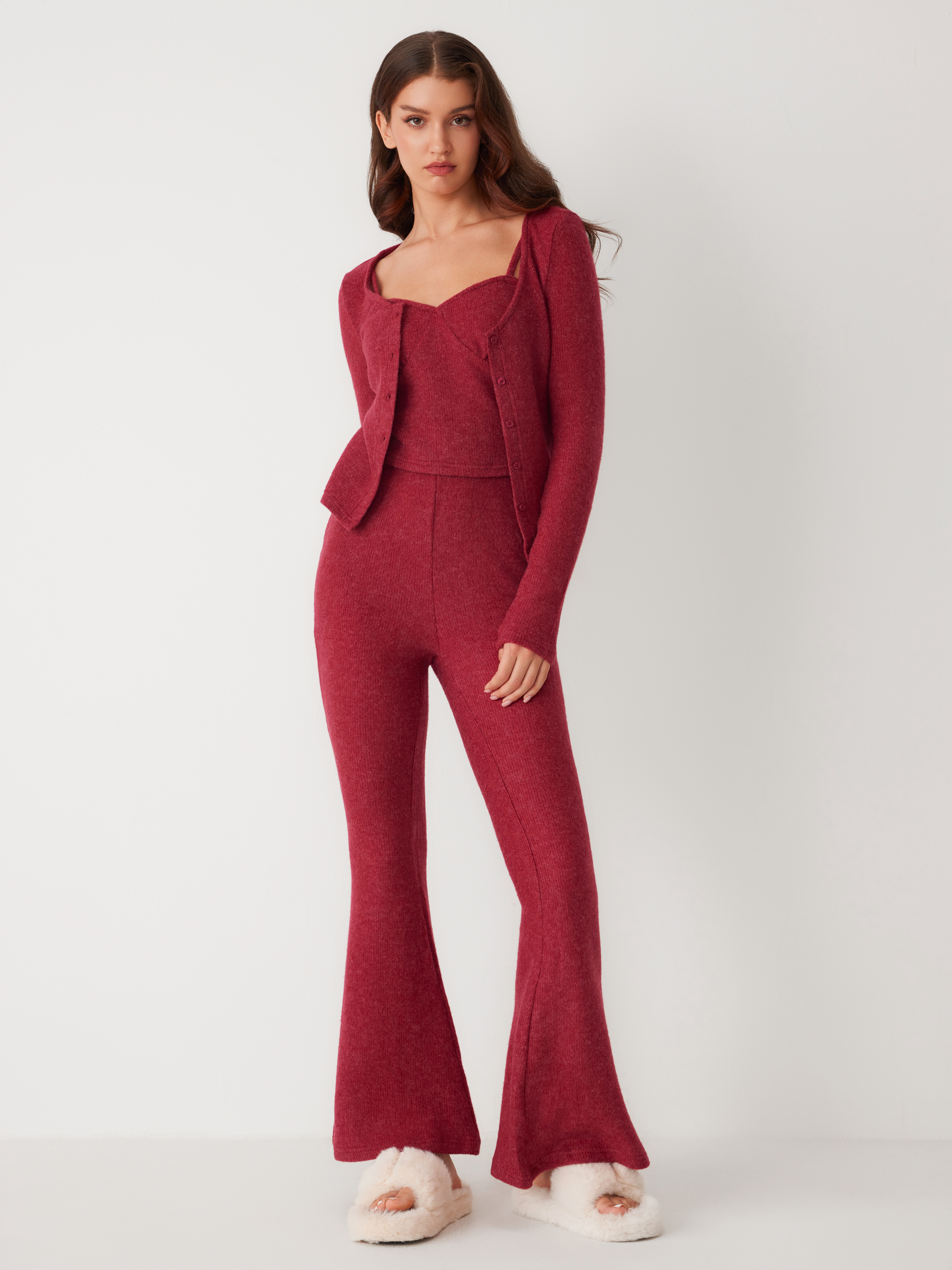 Crinkled loungewear trousers - Light greige - Ladies | H&M IN
