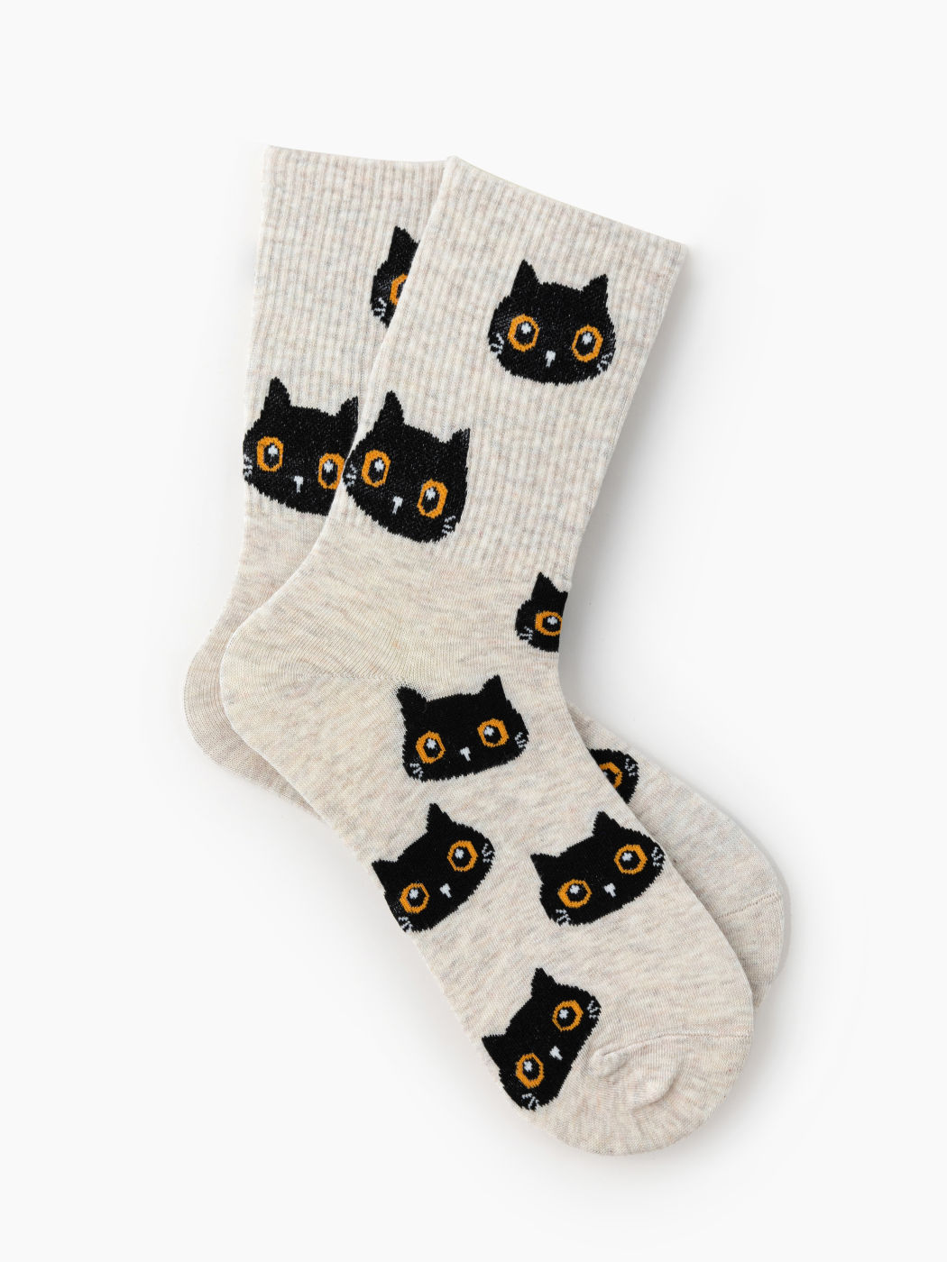  Katzenmuster Crew Socken