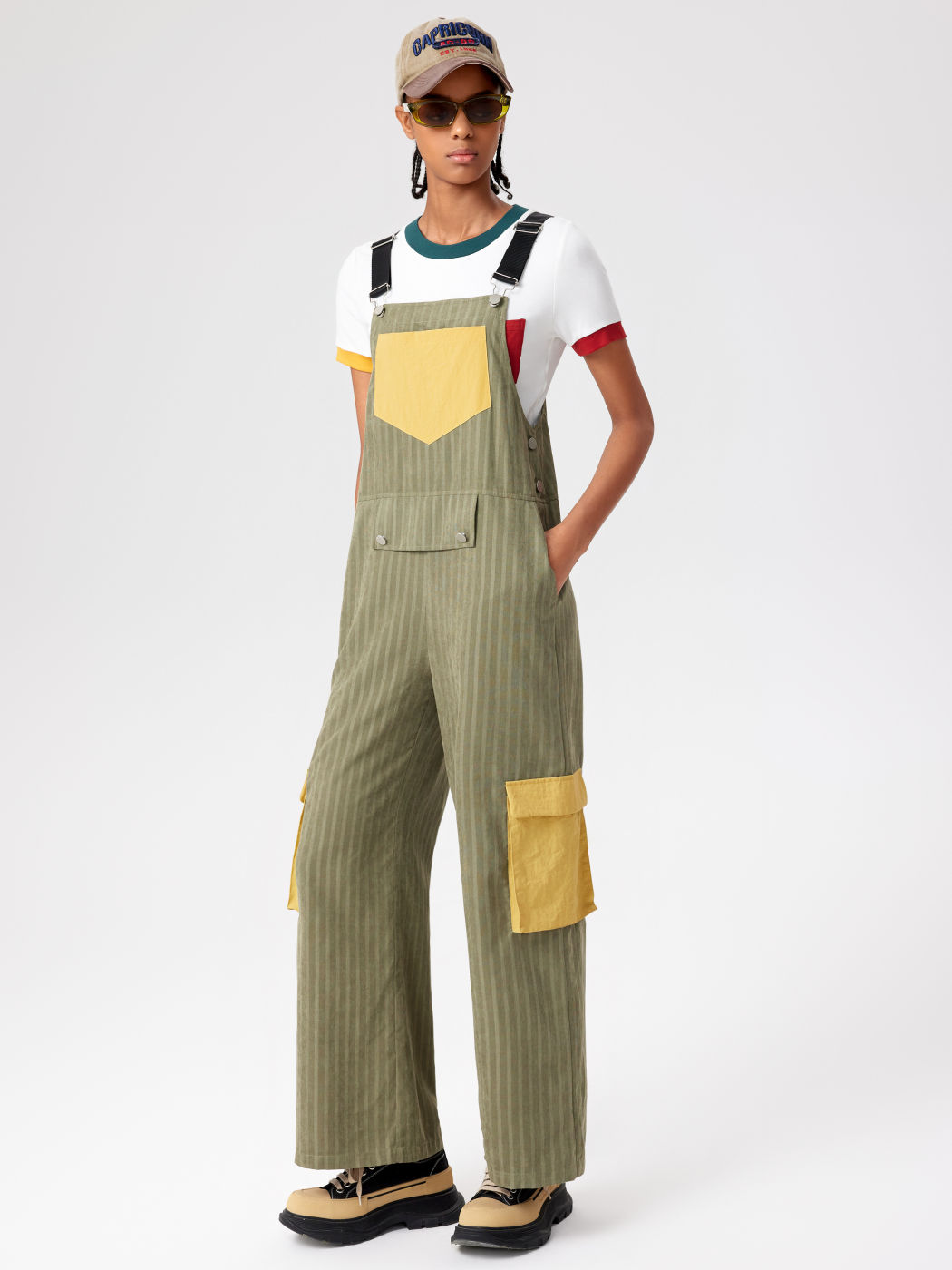  Cargo Patchwork Schnalle Overall