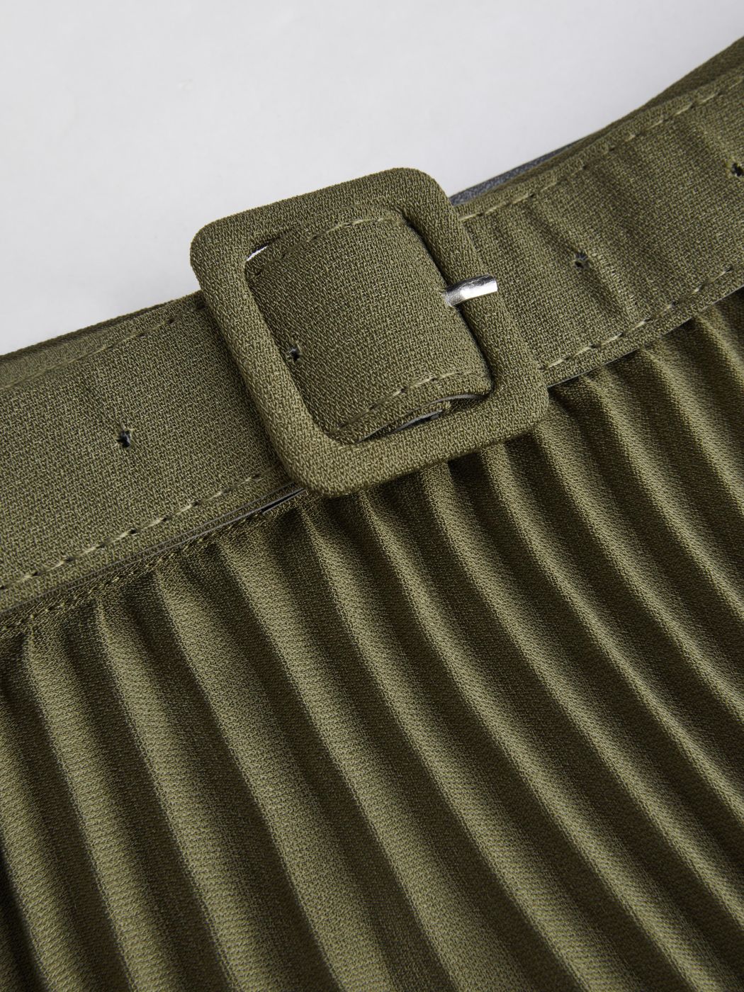  Mittlere Taille Solid Langer Rock Mit Gürtel Kurve & Plus