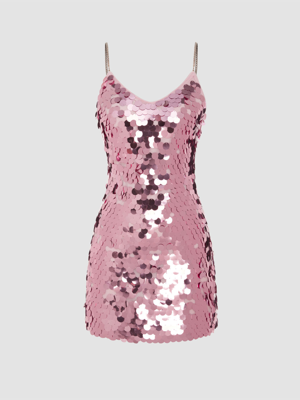 Sequin V-neck Zipper Mini Dress