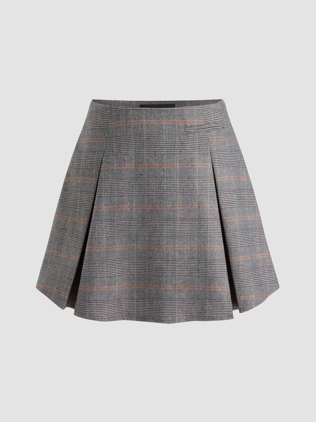  Mittlere Taille Solid Reißverschluss Skort