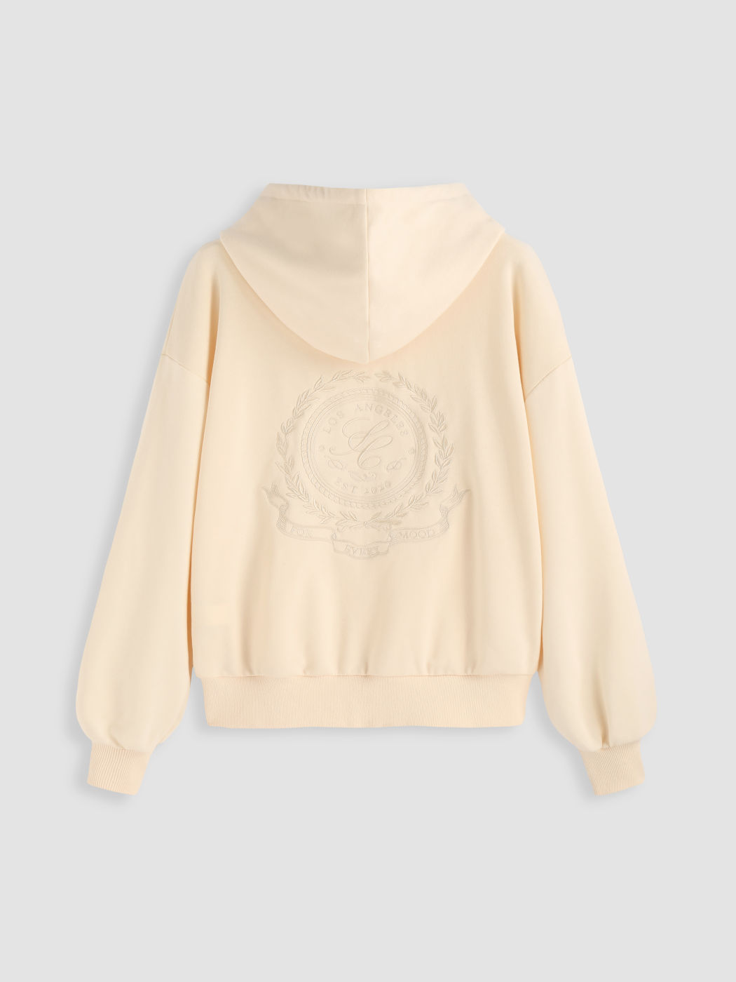  Terry Solids Grafik-Taschen-Kapuzenpullover mit Kordelzug