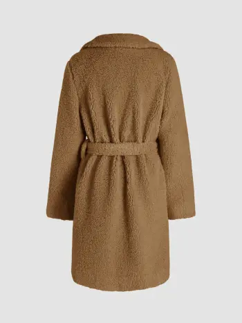 Fleece Contrast Faux Leather Cropped Shearling Jacket