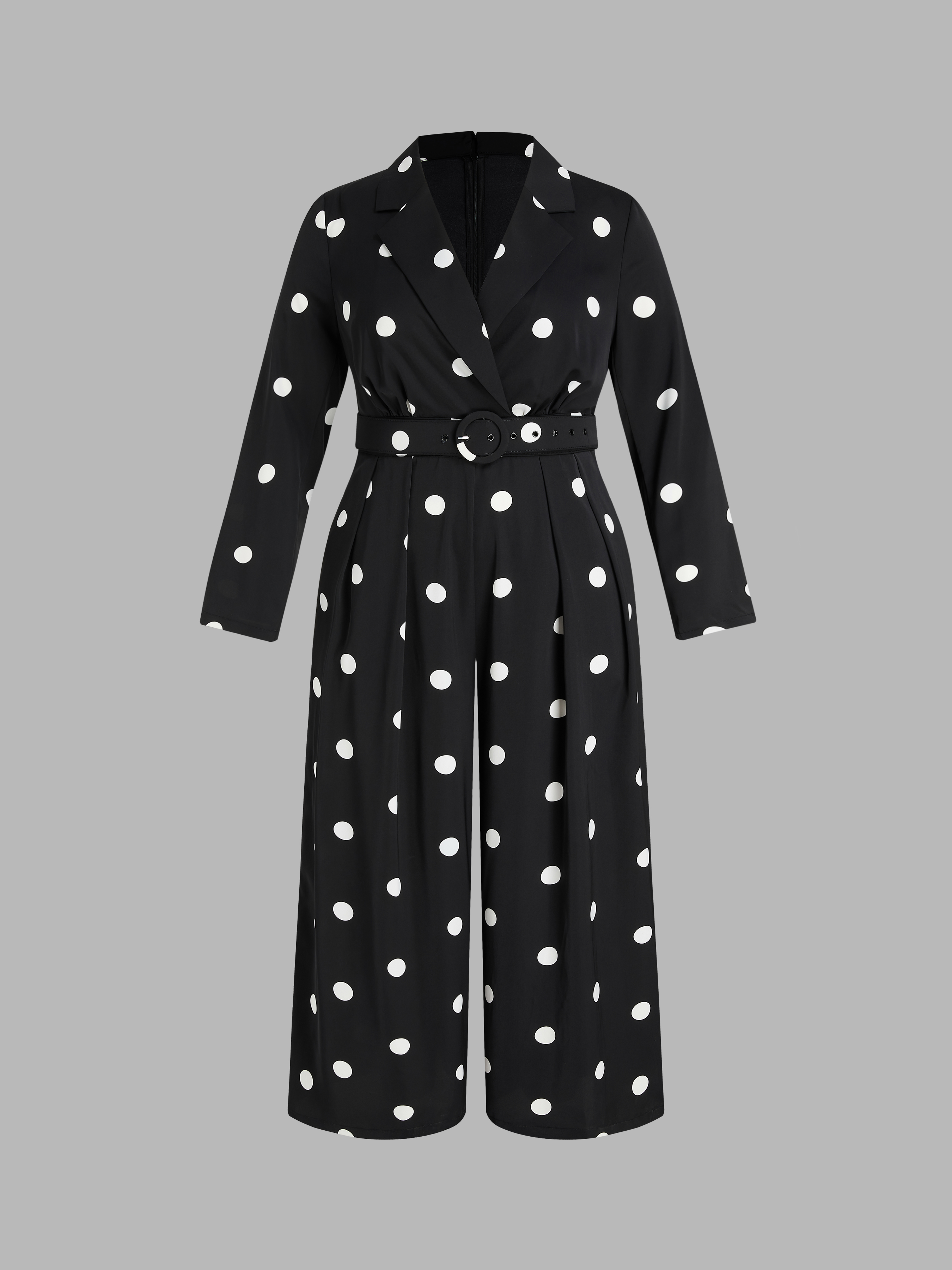 Cowl Neck Polka Dot Jumpsuit