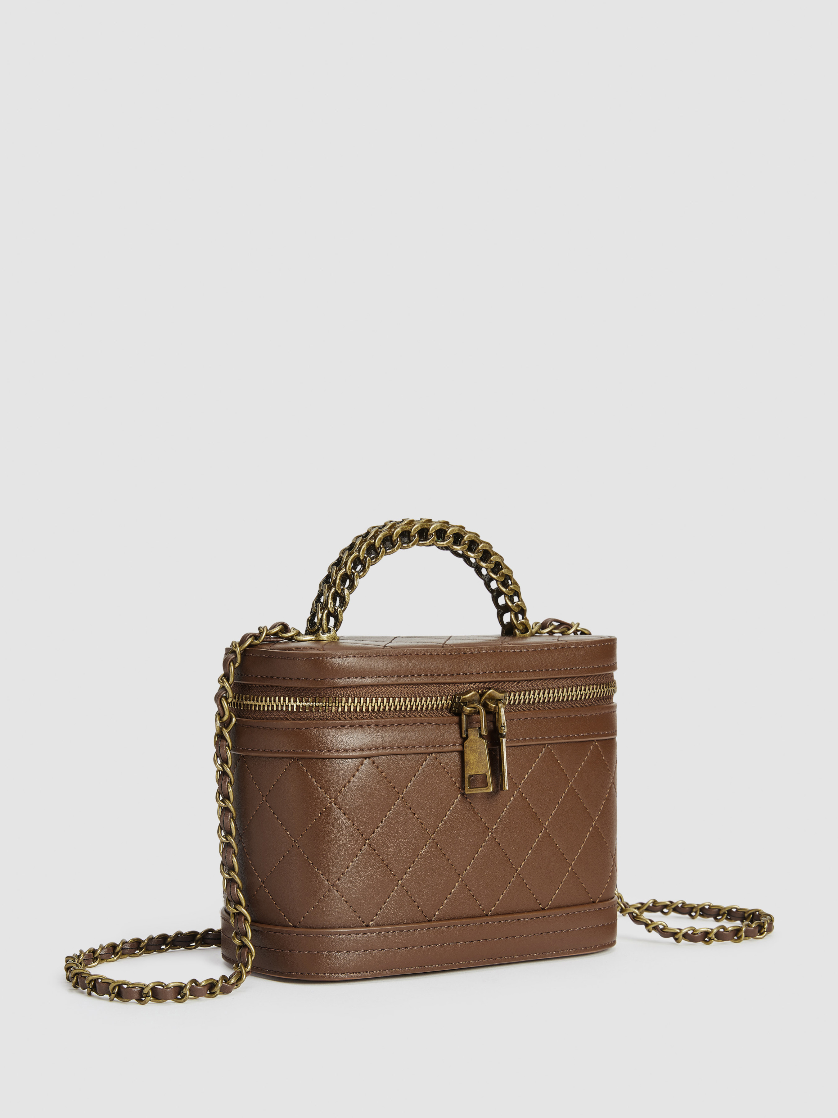 Twisted Top Handle Box Shoulder Crossbody Bag