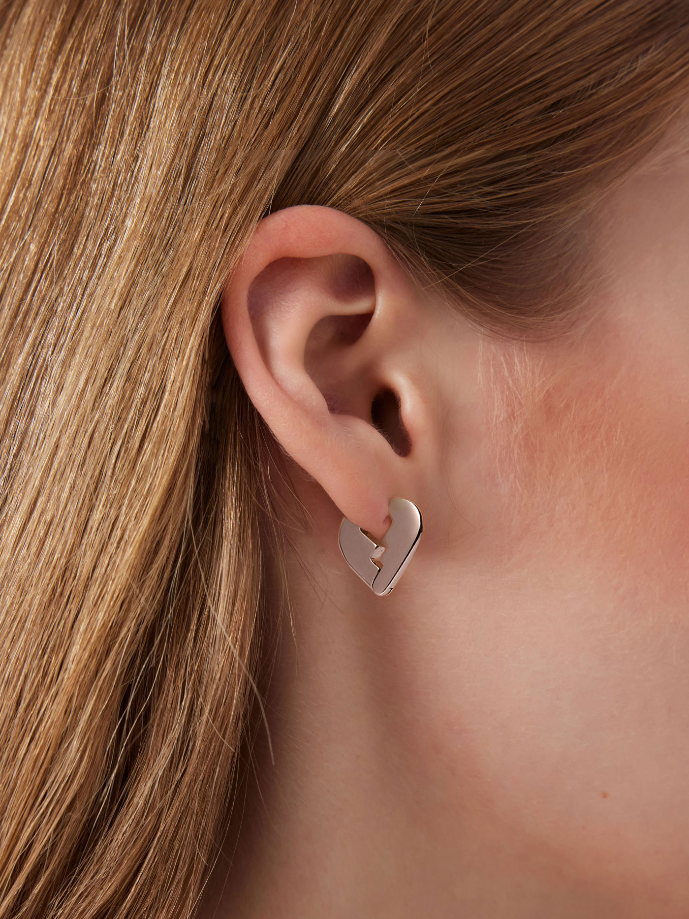 Broken Heart Hoop Earrings