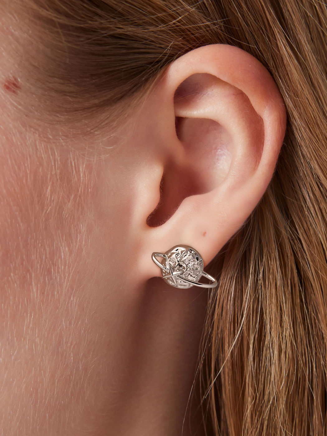 Moon Star Decor Stud Earrings