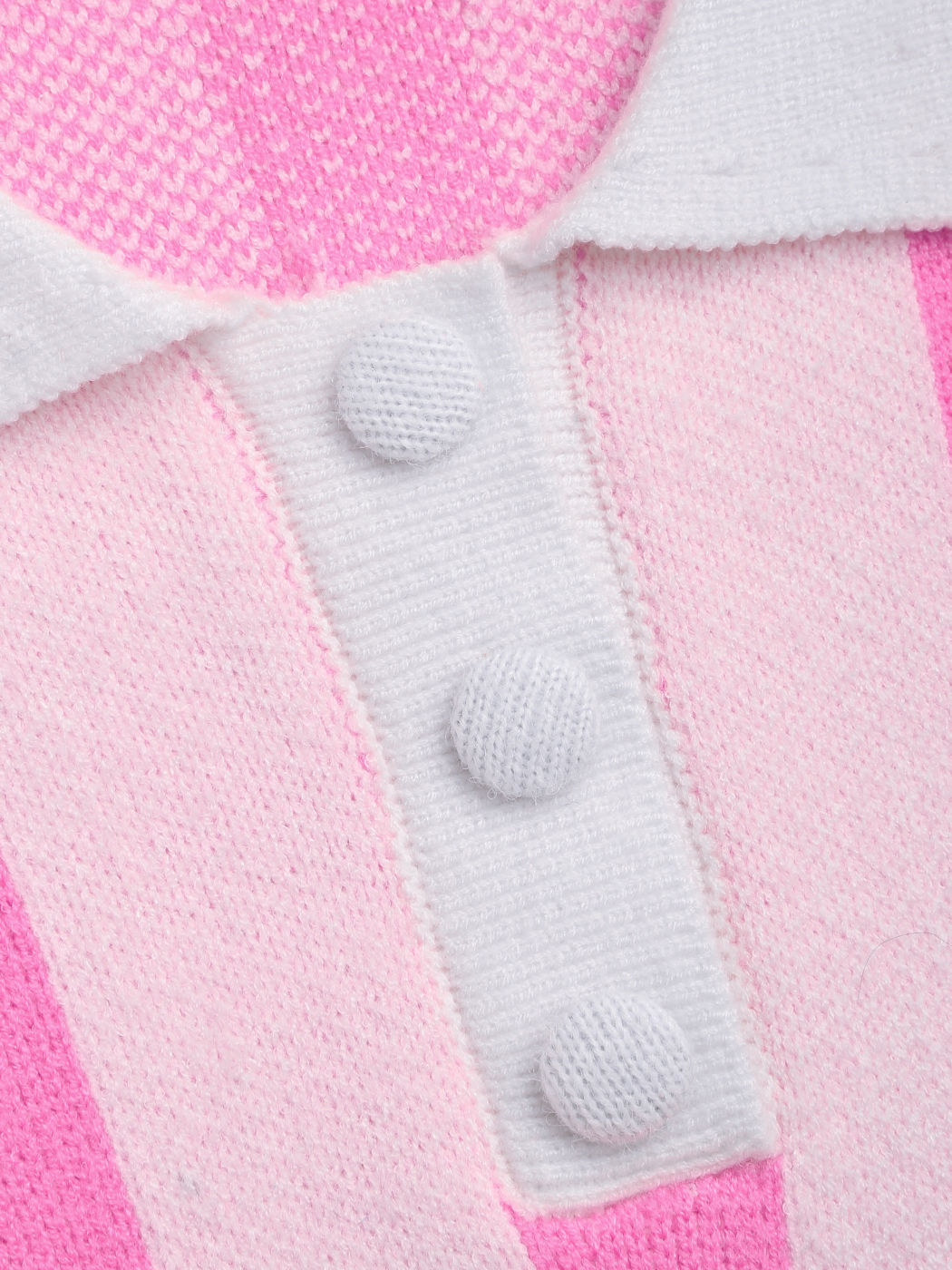  Gestreiftes Strickoberteil mit Jersey-Kragen Kurve & Plus