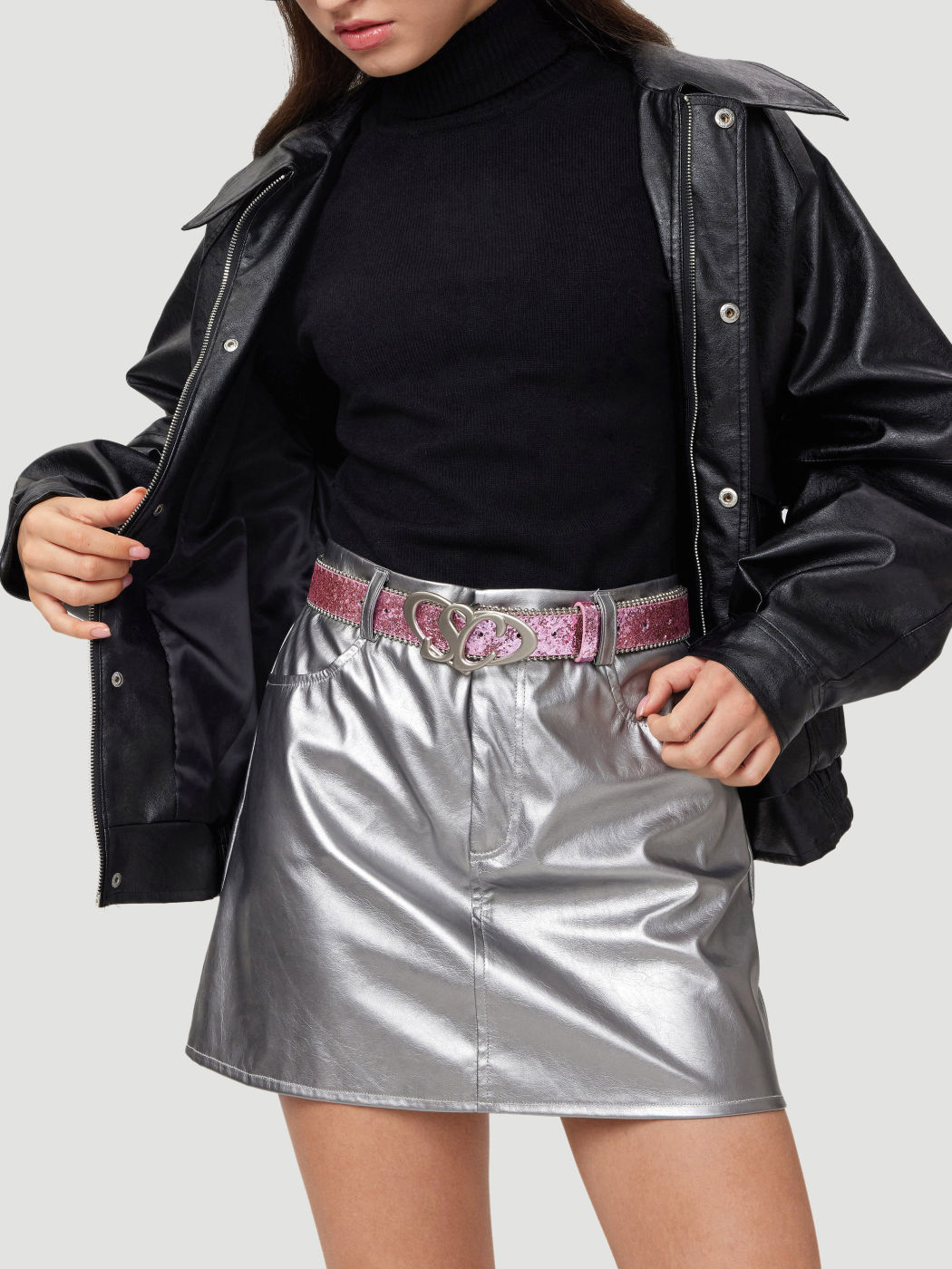  Herz Schnalle Metallgürtel