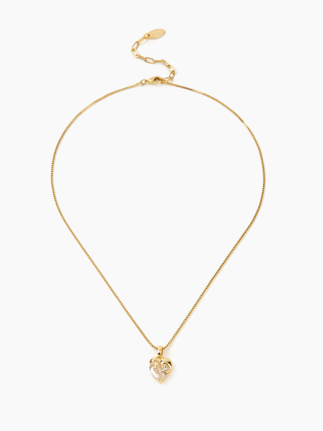 18k Gold Plated Heart Pattern Copper Pendant Necklace