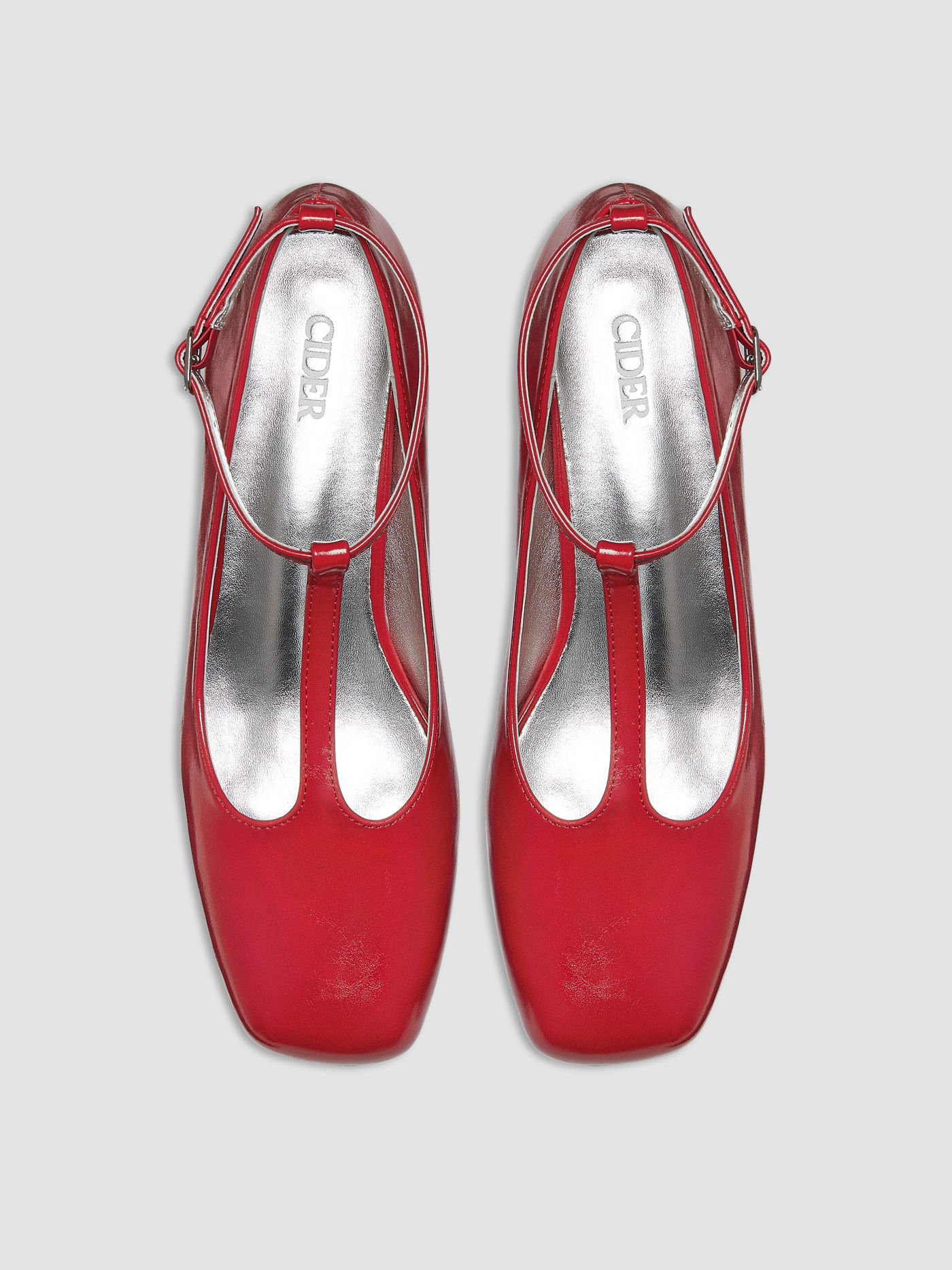 Faux Leather Ankle Strap Mary Jane Shoes