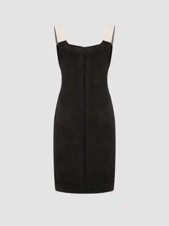 Cotton Knit Pocket Overall Mini Dress