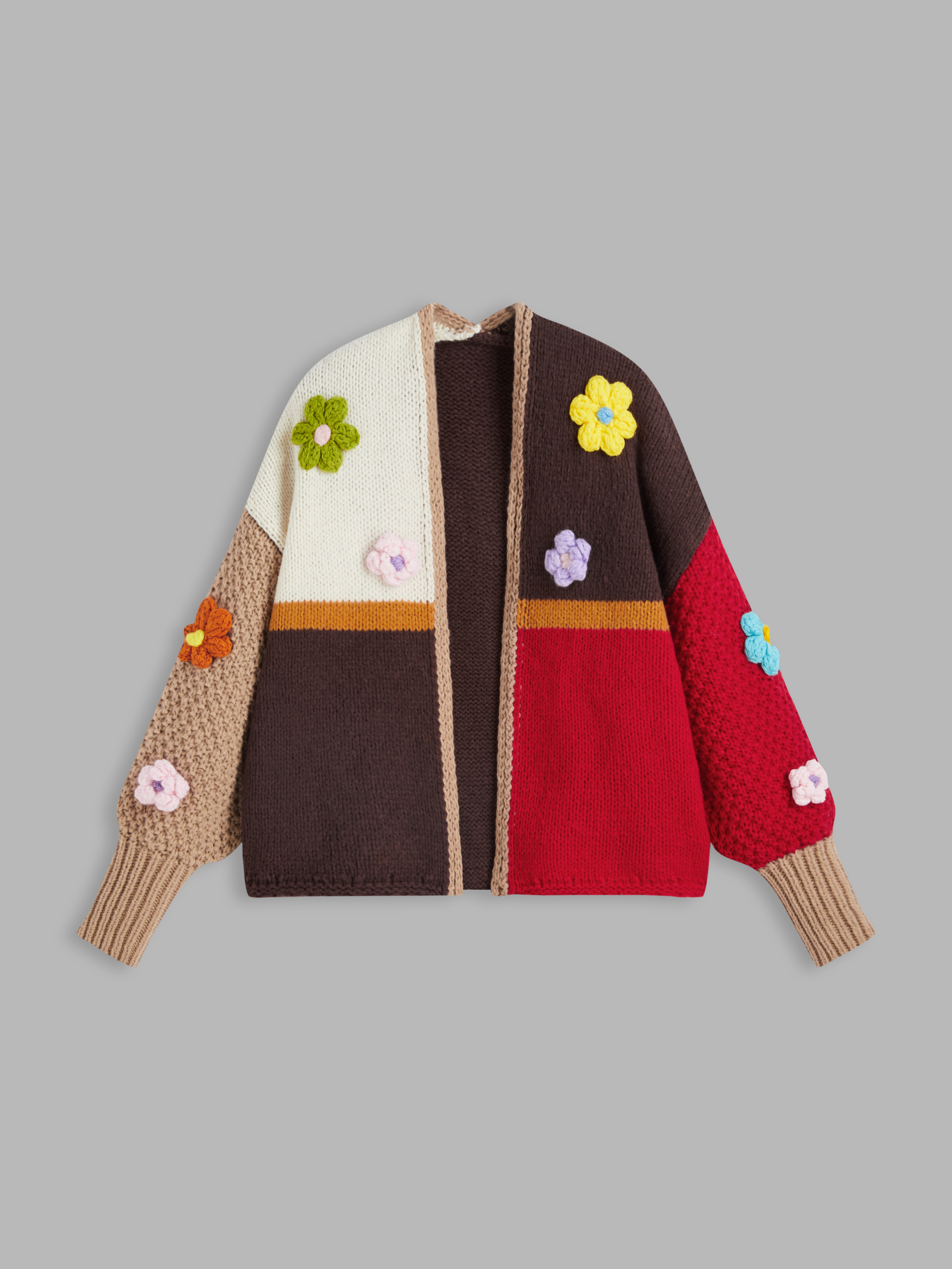 Fall Cardigan Floral Cardigan Knit Fabric Floral Crochet Knitted