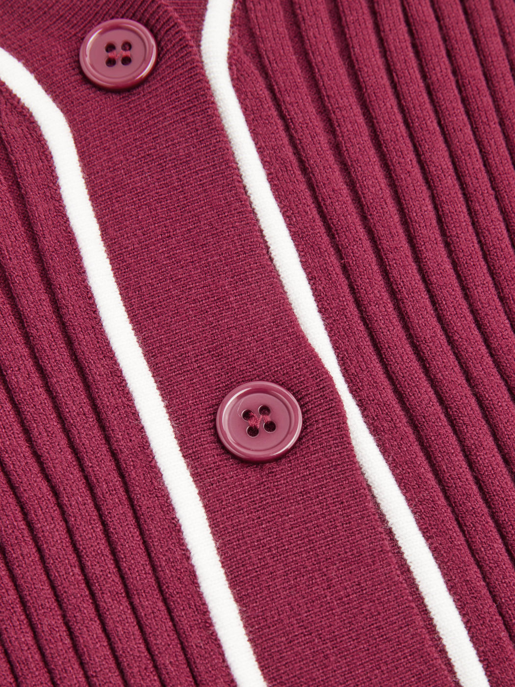  V-Ausschnitt Rippenstrick Knopf Strickjacke Kurve & Plus