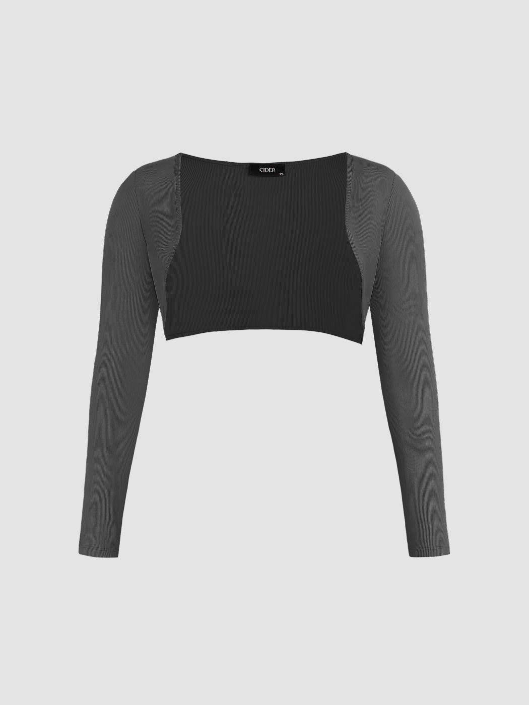 Einfarbiges Rippen-Tuben-Maxikleid & Shrug Kurve & Plus