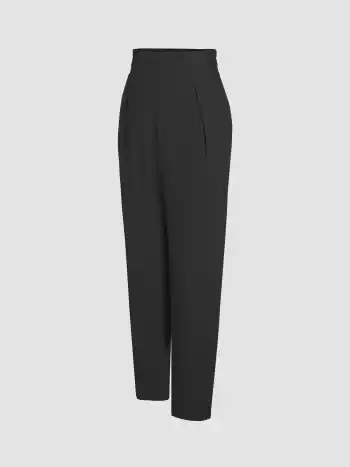  Hochtaillierte einfarbige konische Hosen