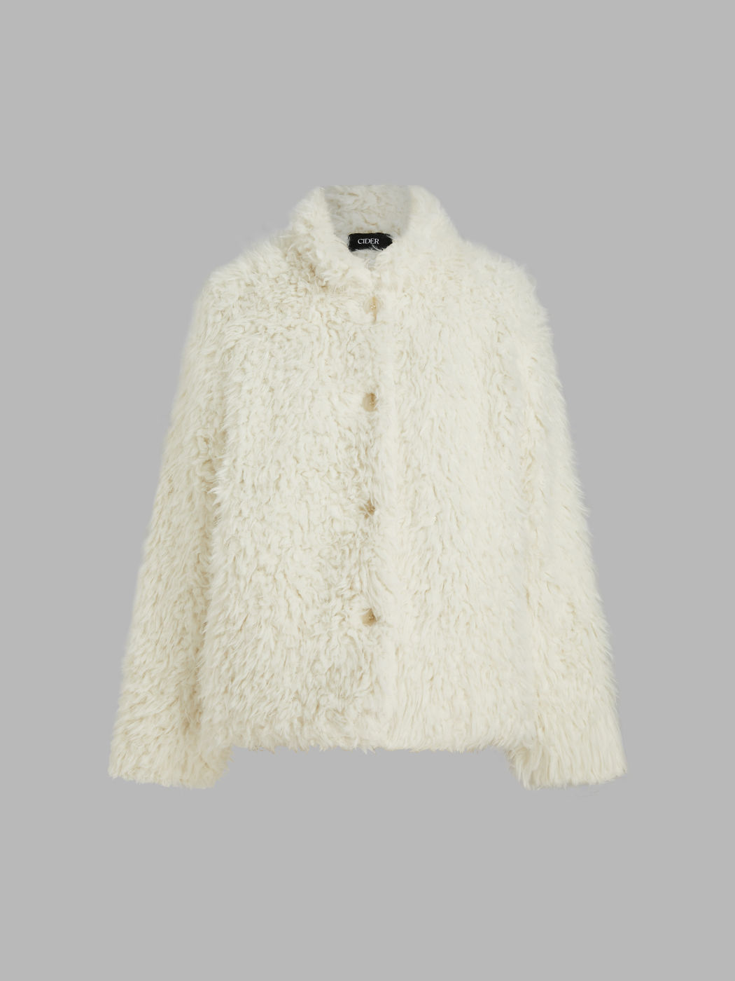 Veste à Col Montant avec Poche et Bouton