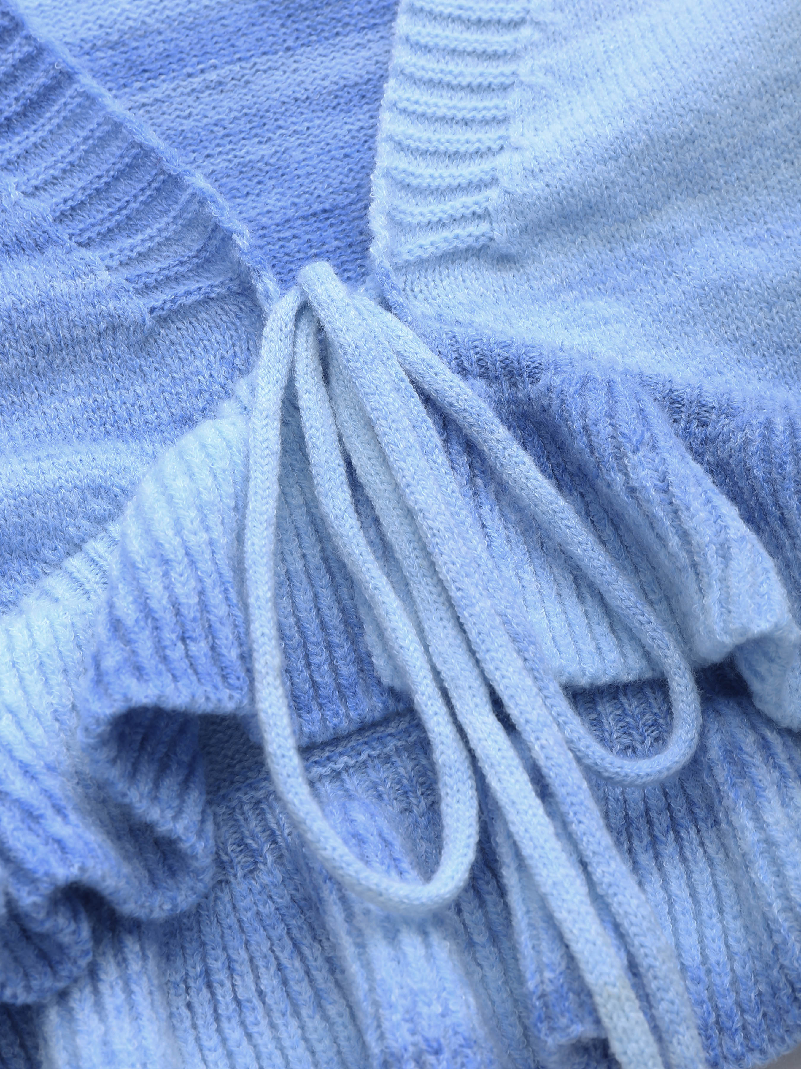 トップス few gradation knit cardigan KADAKADA Heavily Distressed Gradient Long Knit Cardigan