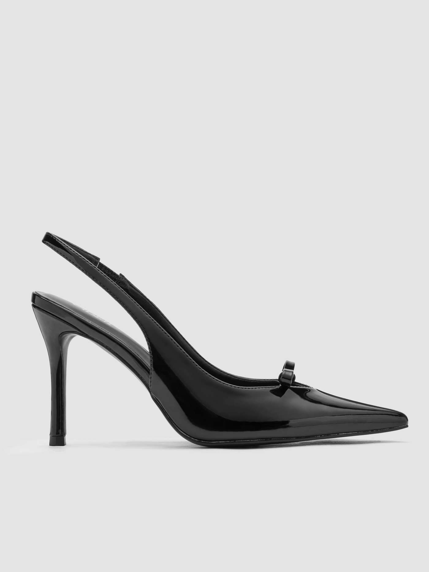 FAUX LEATHER POINTED TOE HEELS For Date Wedding Coffee Shop Work