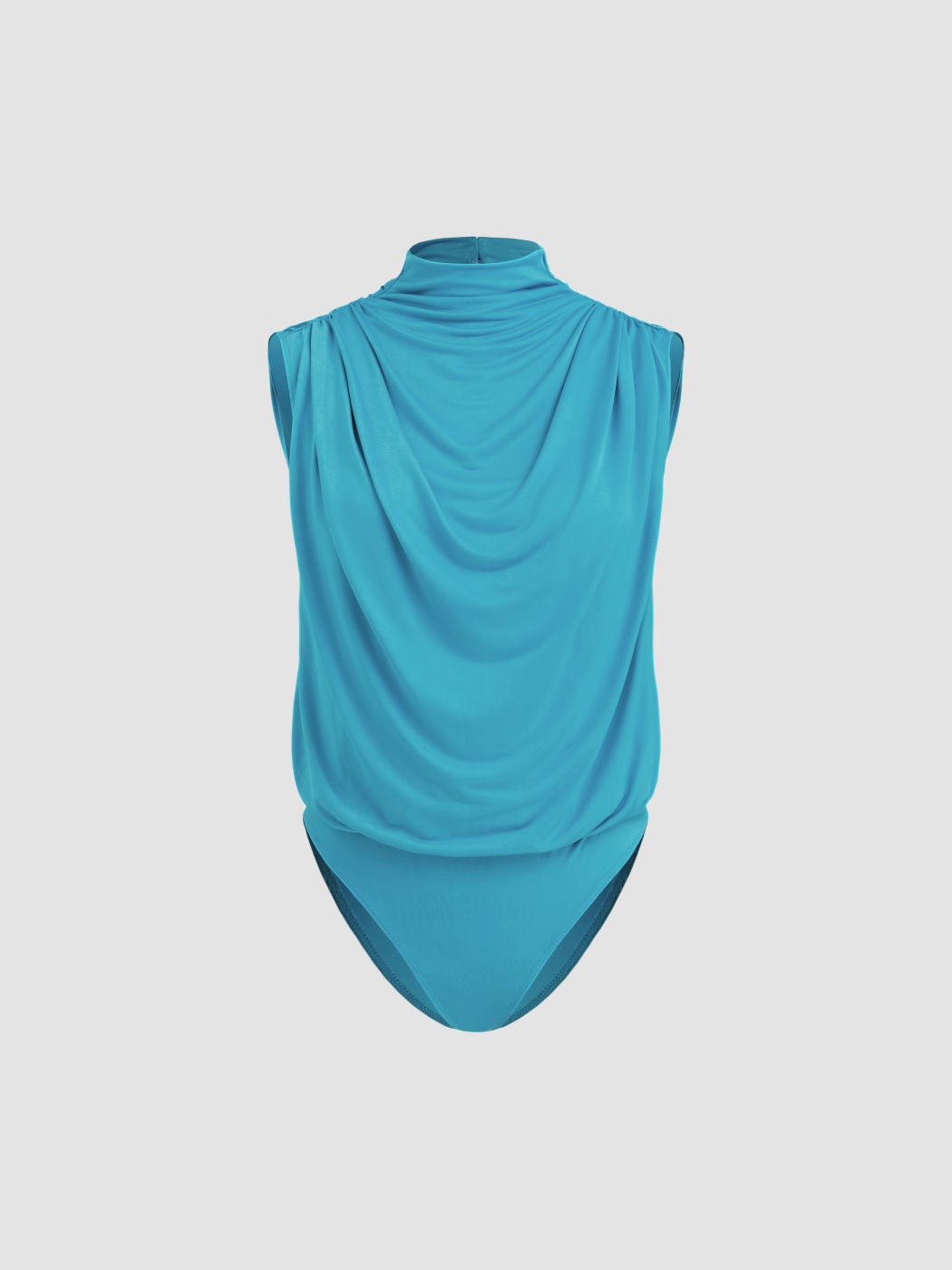  Hochhalsiger ärmelloser Knopf-Body