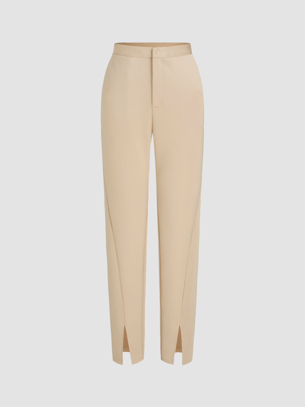 Pantaloni a sigaretta a vita alta in jersey con tasca solida