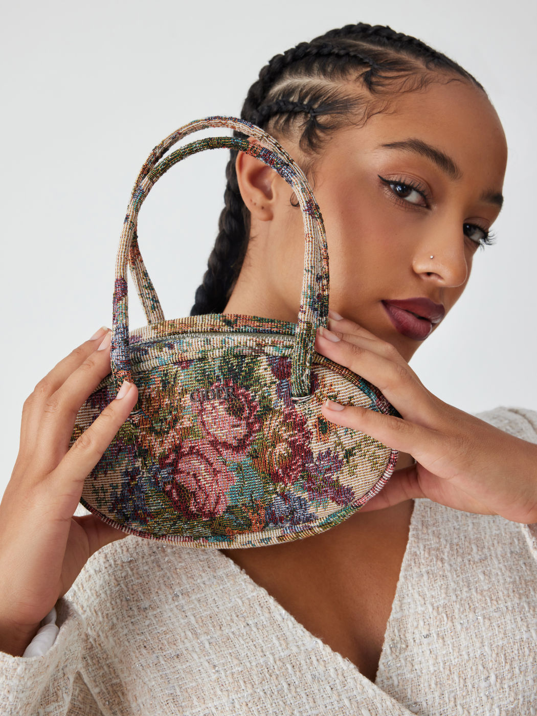Floral Print Handle Bag