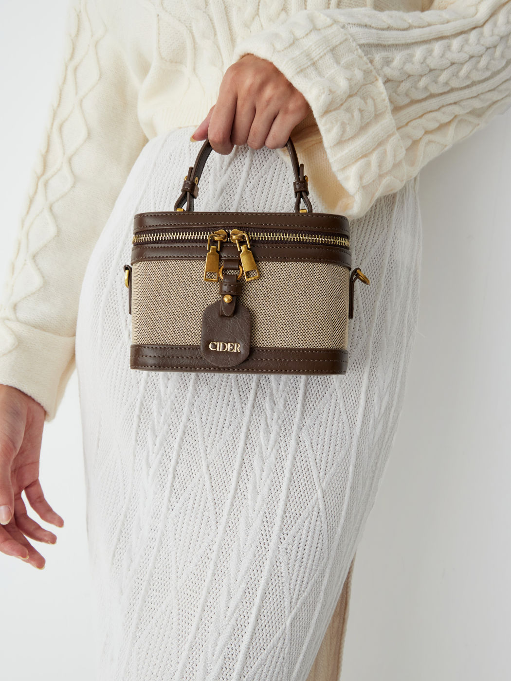 Solid Faux Leather Top Handle Bag