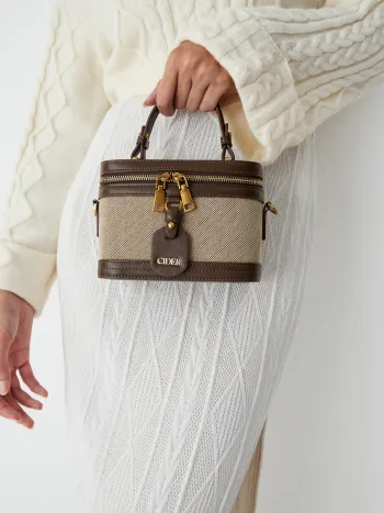  Solid Kunstleder Tasche mit oberem Griff