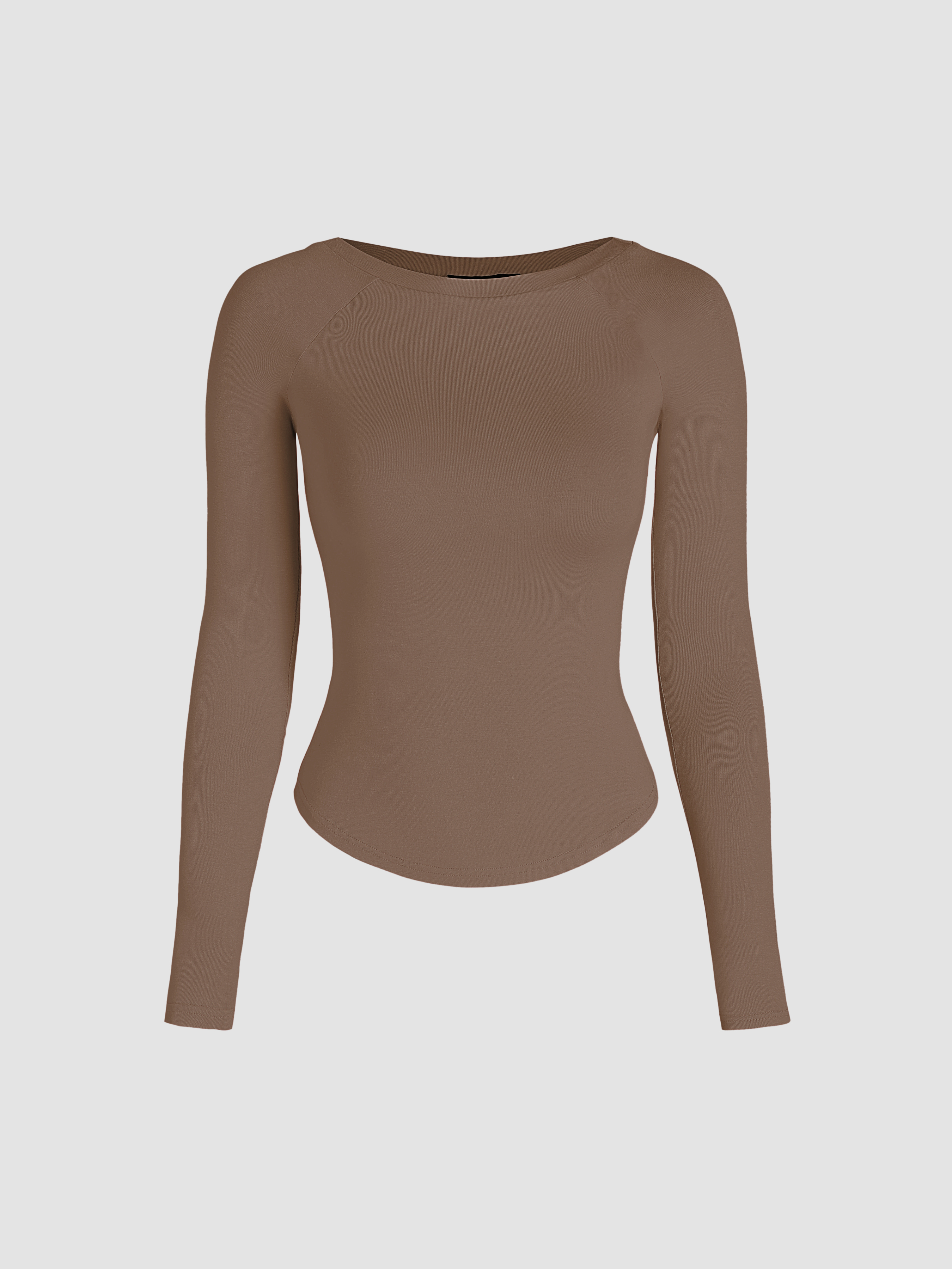 【COSYHARU】Thin Deki Round Long Sleeve Tee 27980-DsrtRoseHt-0-