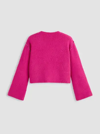 Knit Round Neckline Solid Long Sleeve Top Curve & Plus