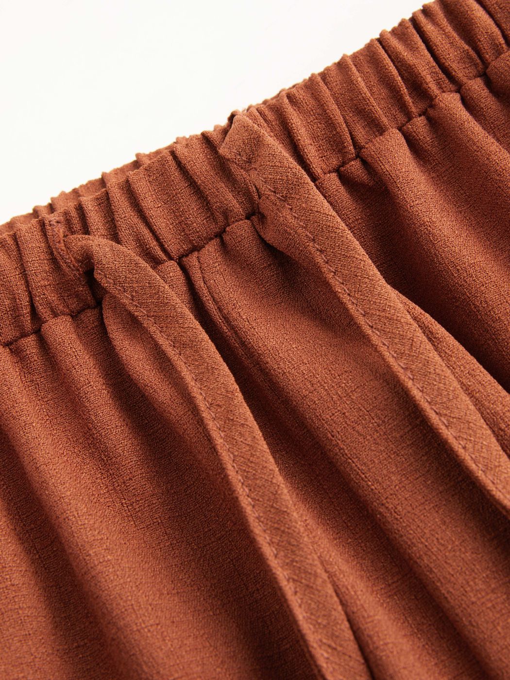  Feste Hohe Taille Schleife Weite Hosen Kurve & Plus