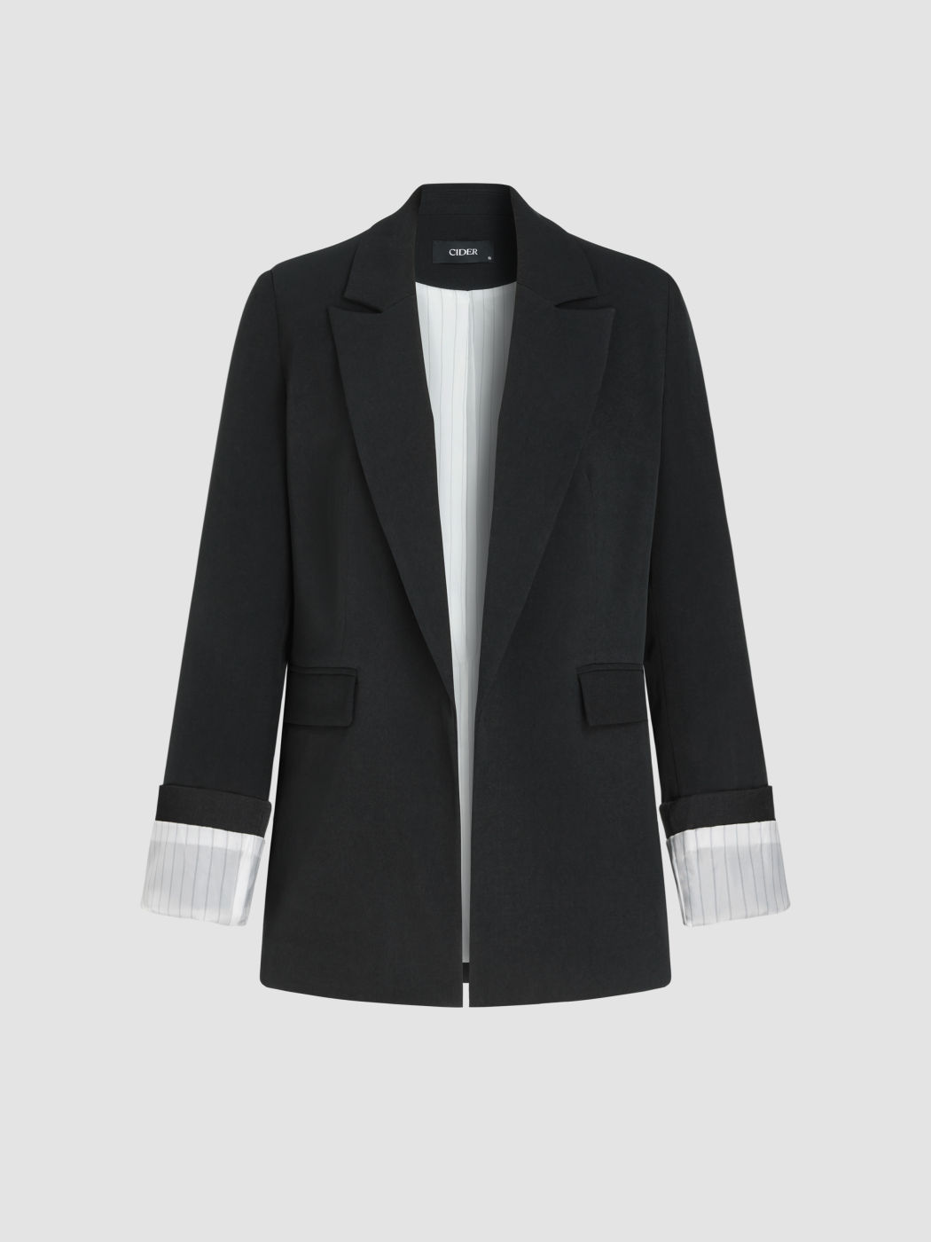 Woven Blazer With Pocket