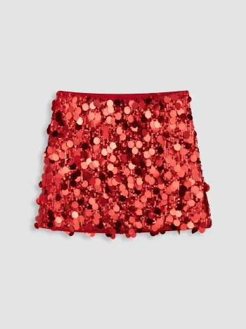 Minigonna a vita media in paillettes
