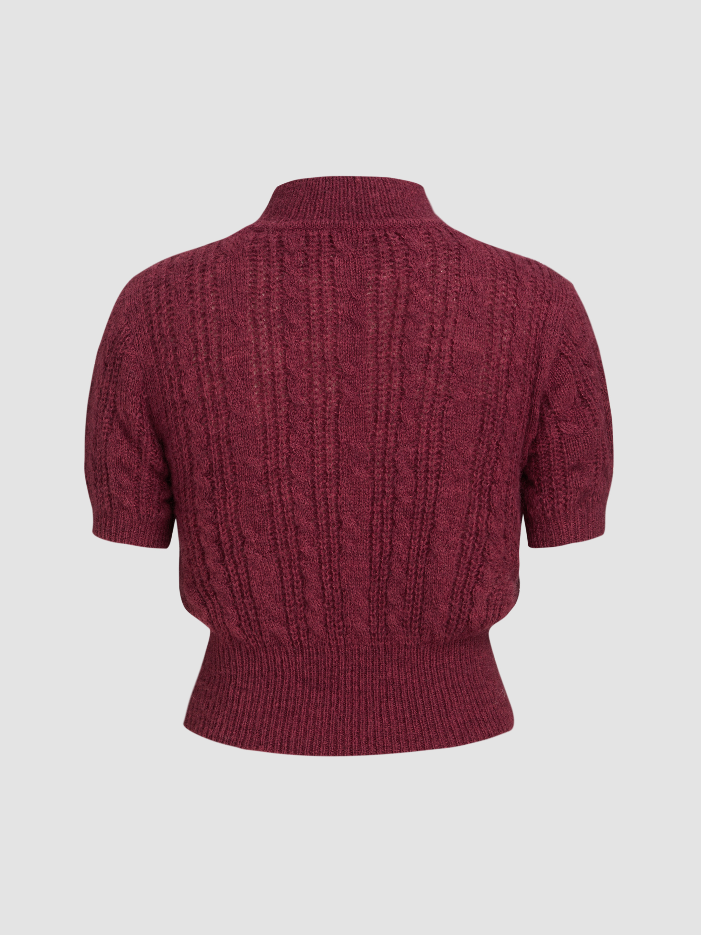 Preppy Countryside Core Knit Fabric Wool-blend Texture High