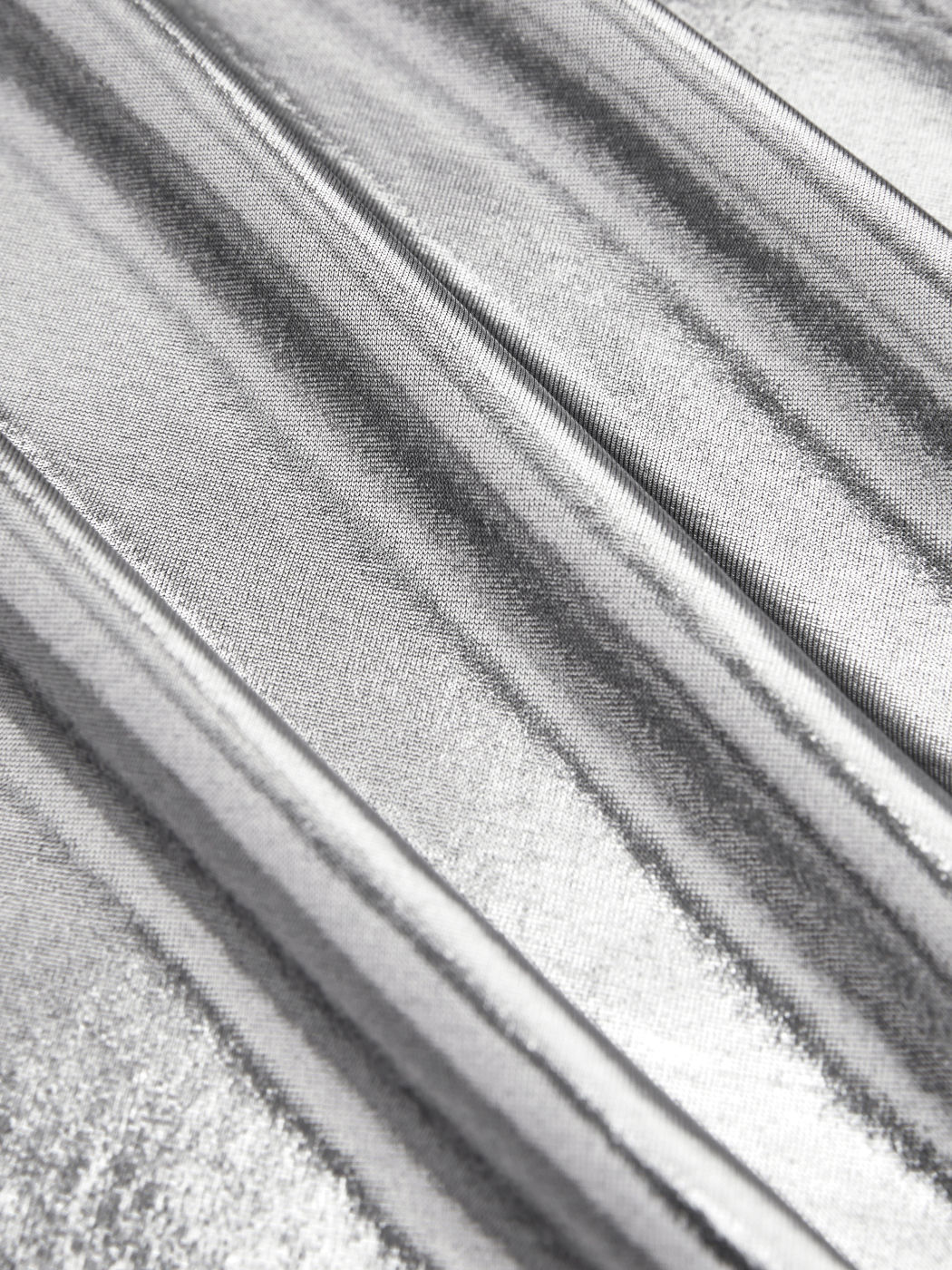  Metallic Cowl Neck Minikleid