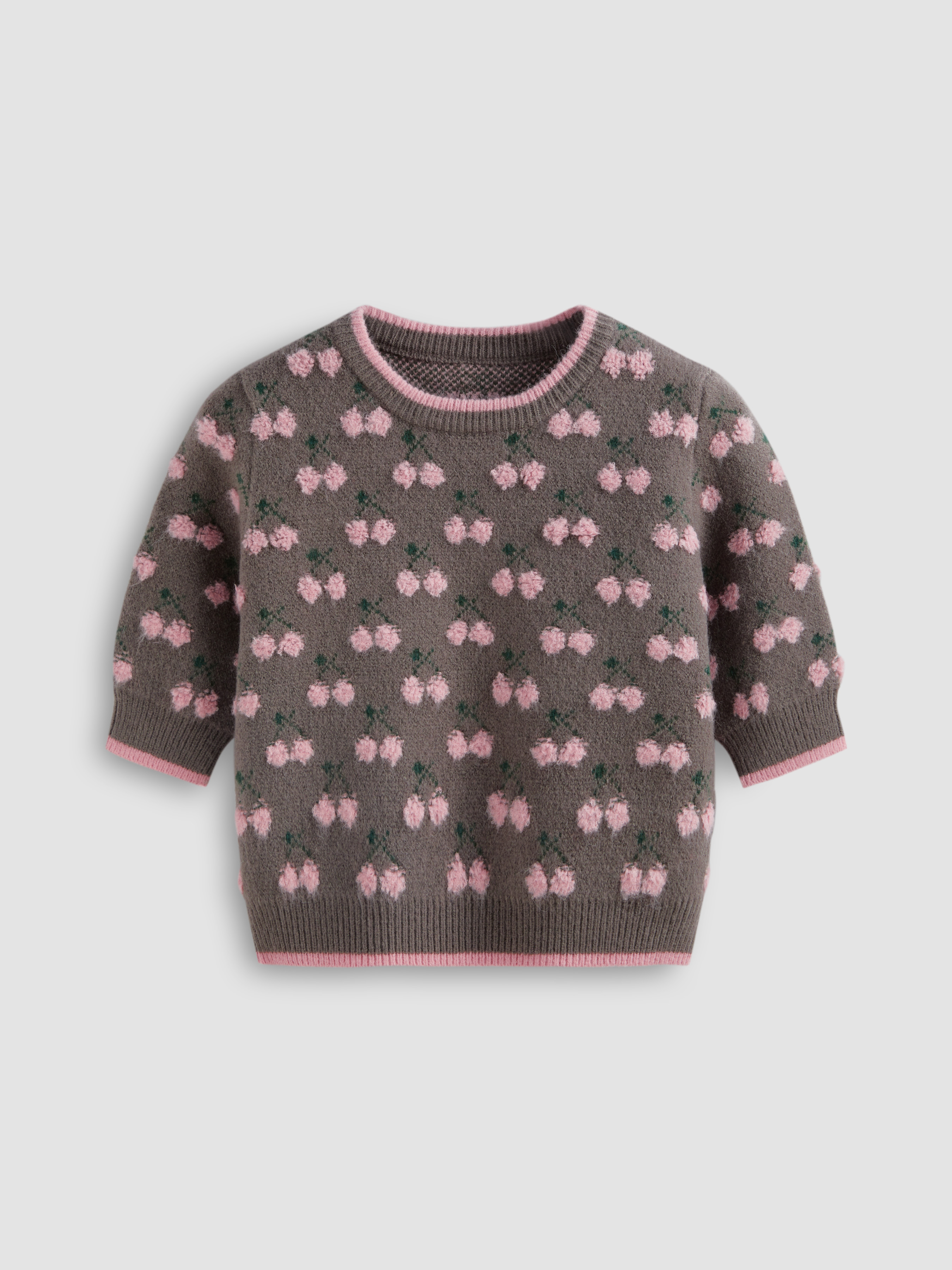 Knitted Short Sleeve Tops - Cider