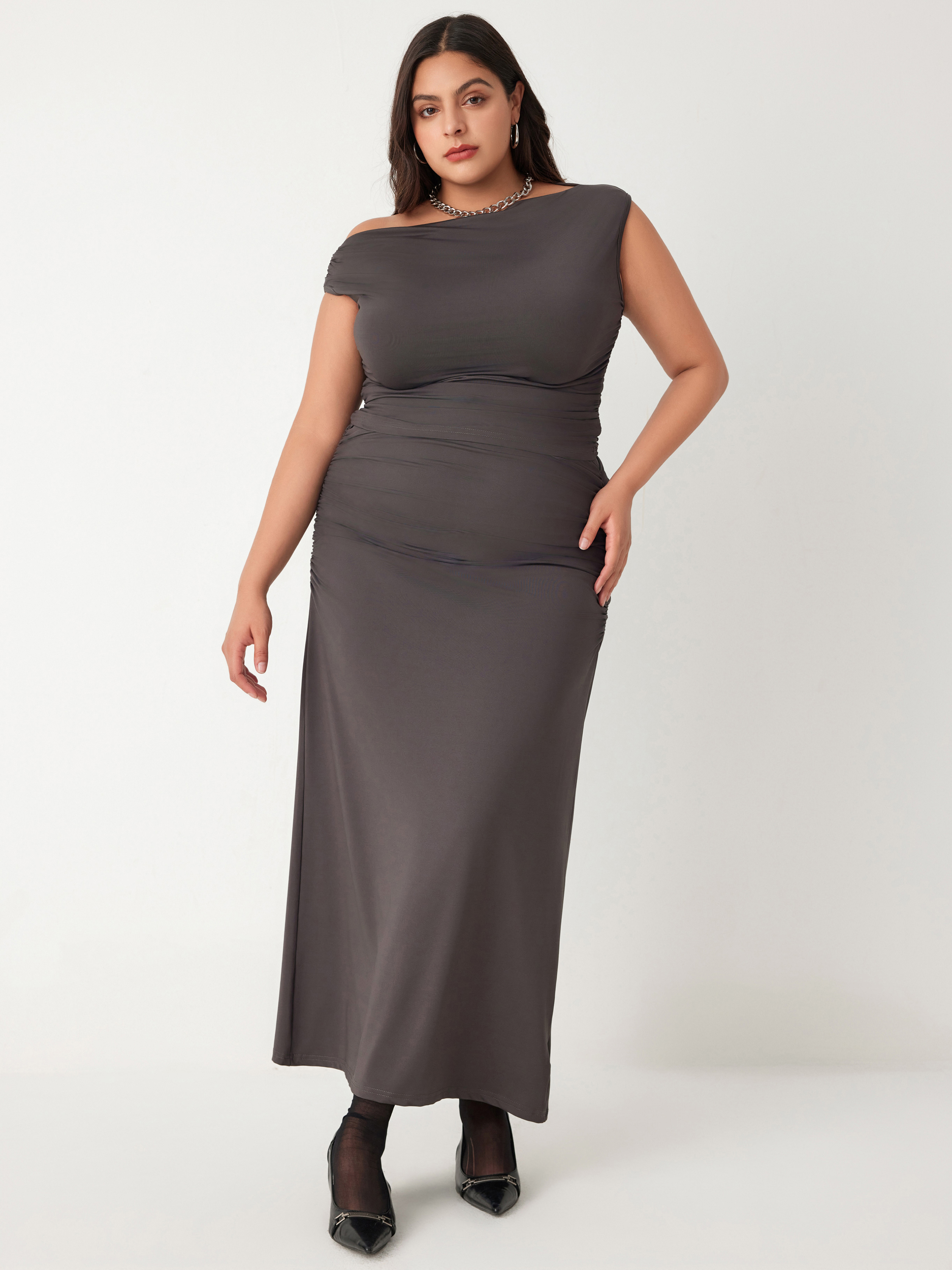 Plus size crop top and high waisted skirt set hotsell