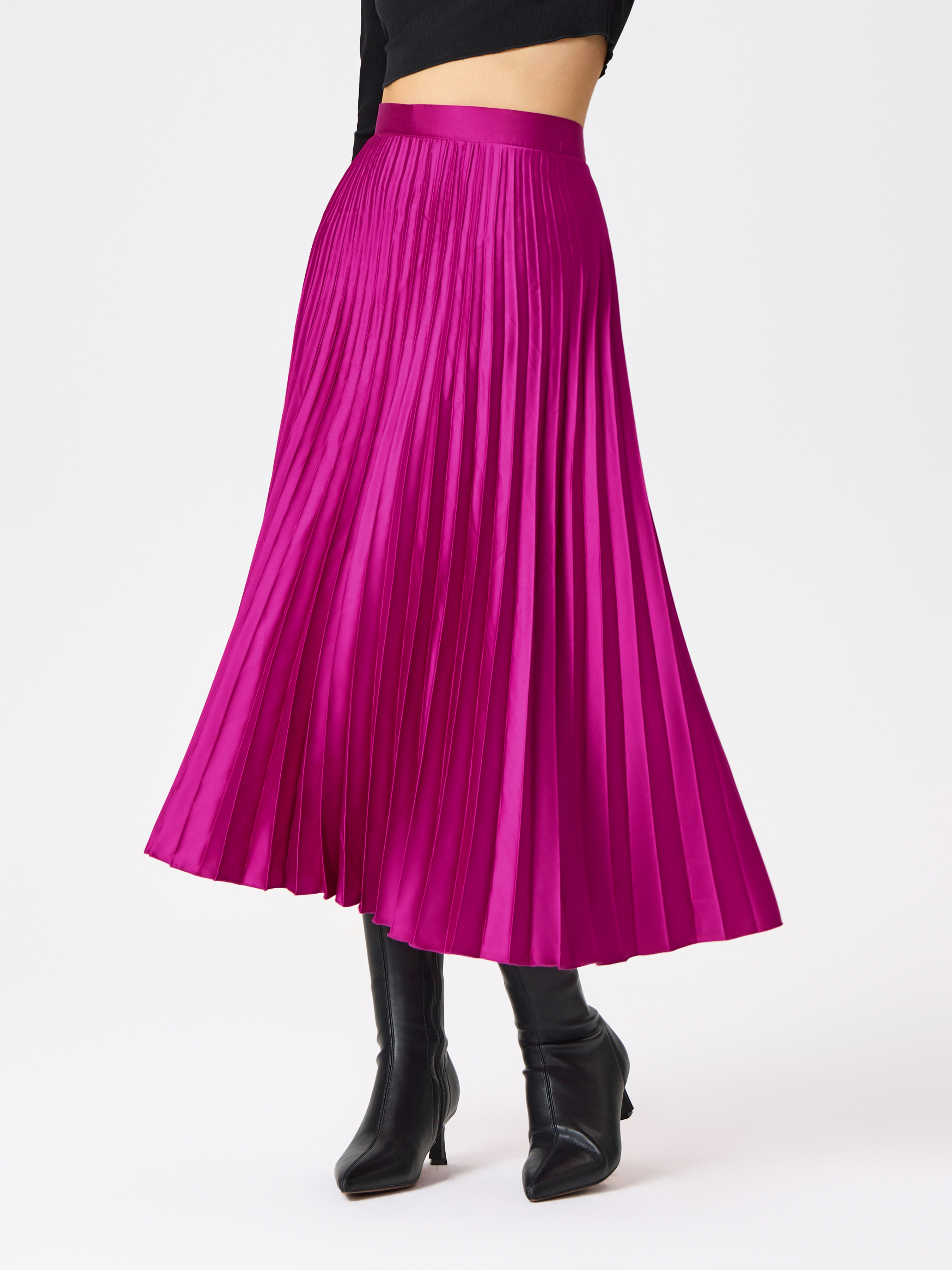 Pleated maxi skirt outlet 9mm