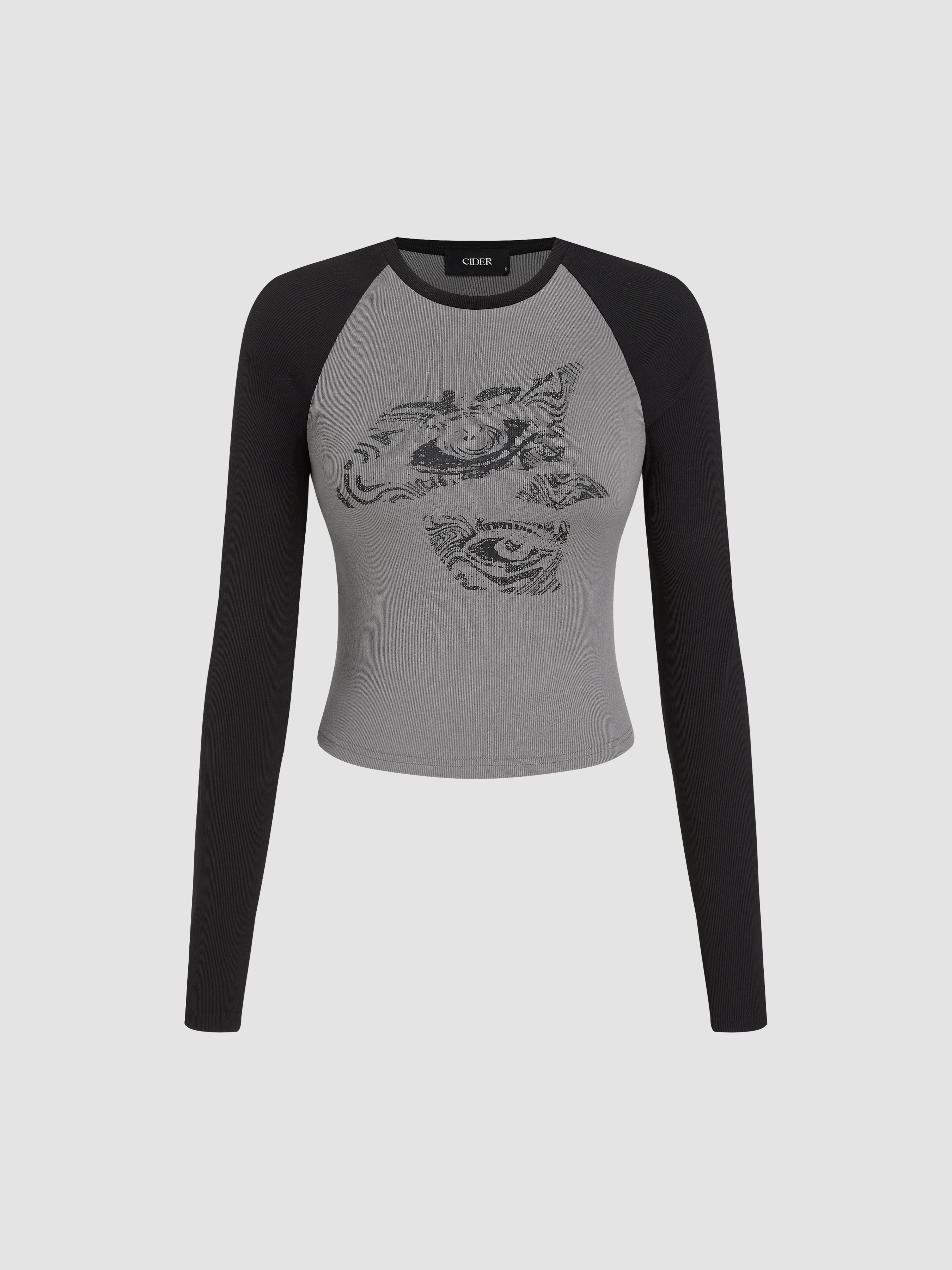 GRAPHIS Round Neck Drawsting Knit Top