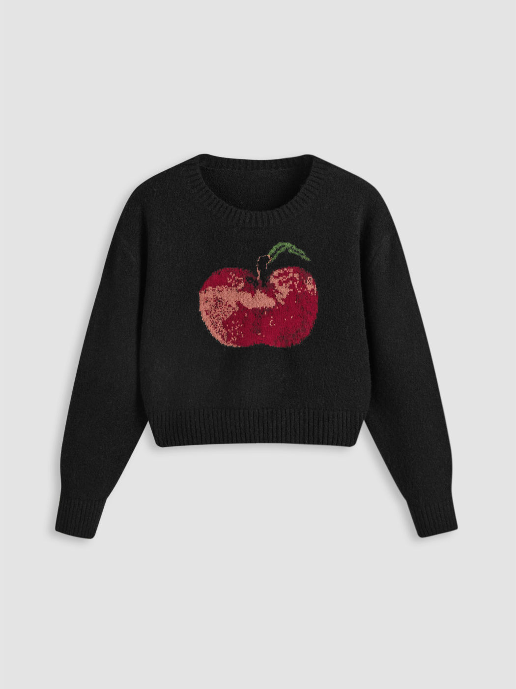  Rundhalsausschnitt Apfel Strickwaren Kurve & Plus