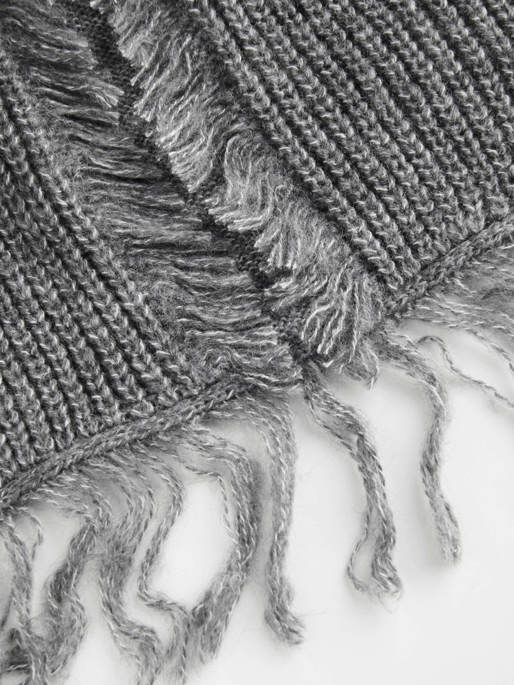  Gestrickter Zerrissener Taschen-Strickjacke mit Schal